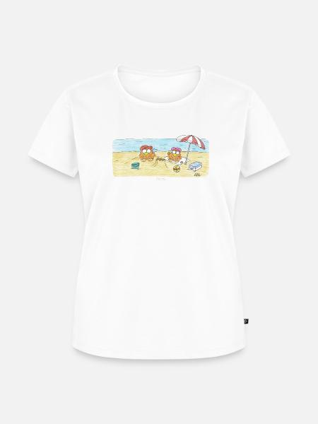 Spaß am Strand - Frauen Premium Bio T-Shirt - Weiß