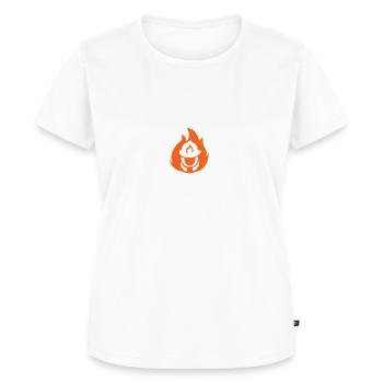 Feuerwehrfrau Spruch - Frauen Premium Bio T-Shirt - Weiß - Vorne - AI Model Female 172 dark (172cm)