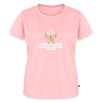 Weimaraner Diensthund der coolsten Menschen auf - Frauen Premium Bio T-Shirt - Rosa - Vorne - AI Model Female 172 dark (172cm)