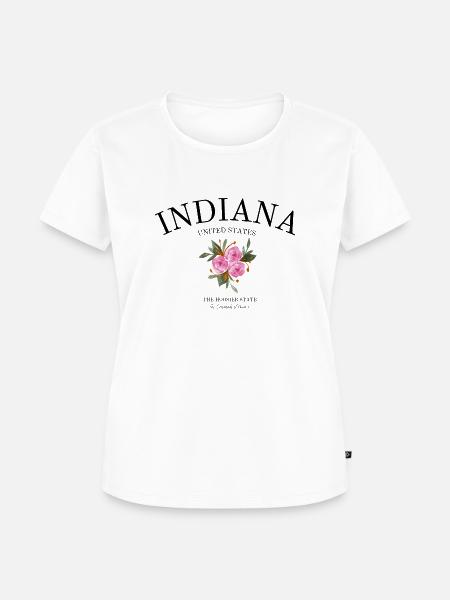 Indiana - Indianapolis - Hoosier State - Frauen Premium Bio T-Shirt - Weiß