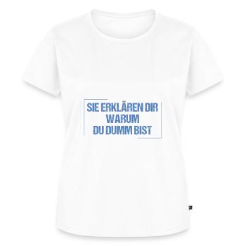 Les managers ne discutent pas - T-shirt Premium bio Femme - blanc - Devant - AI Model Female 172 dark (172cm)