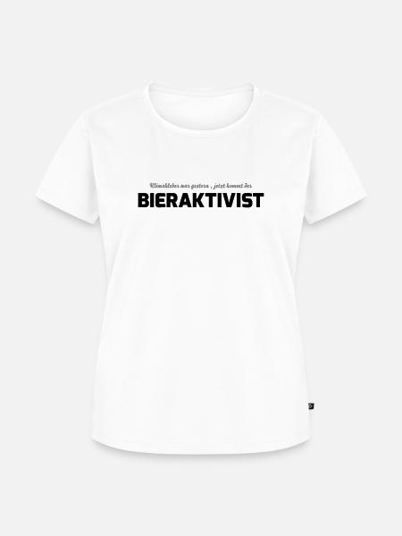 Klimakleber - Bieraktivist - Frauen Premium Bio T-Shirt - Weiß