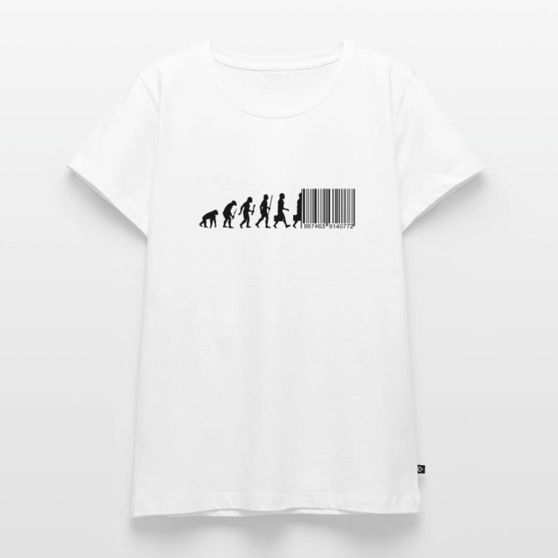 Evolution Code à barres Numérisation T-shirt Premium bio Femme