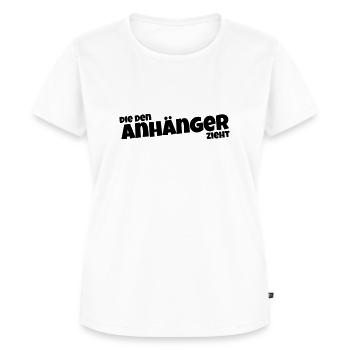 tirant la remorque de vélo - T-shirt Premium bio Femme - blanc - Devant - AI Model Female 172 dark (172cm)