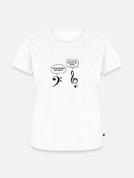 Musik - Frauen Premium Bio T-Shirt - Weiß