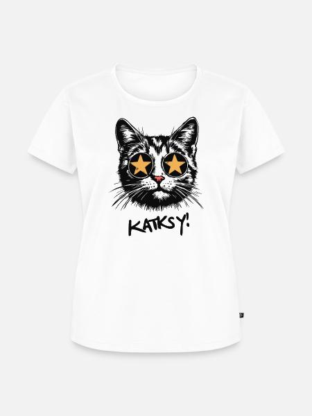 Katksy - Frauen Premium Bio T-Shirt - Weiß