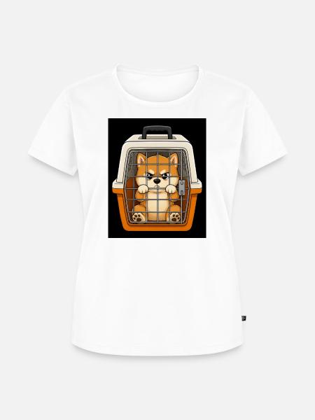Grummelhund im Kofferbox-Design - Frauen Premium Bio T-Shirt - Weiß