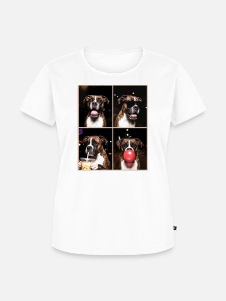 Hunde Boxer Hund - Frauen Premium Bio T-Shirt - Weiß