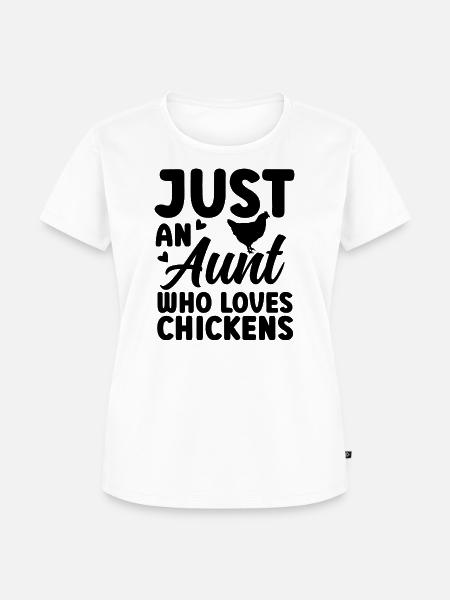 Huhn Tante Statement - Frauen Premium Bio T-Shirt - Weiß