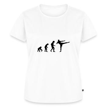 Kickboxen Evolution Boxen Geschenk Sport - Frauen Premium Bio T-Shirt - Weiß - Vorne - AI Model Female 172 dark (172cm)