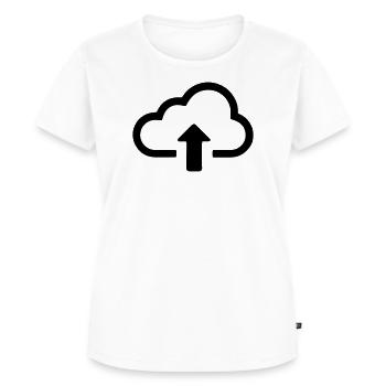 Cloud Computing Upload Icon Symbol Server Internet - T-shirt Premium bio Femme - blanc - Devant - AI Model Female 172 dark (172cm)