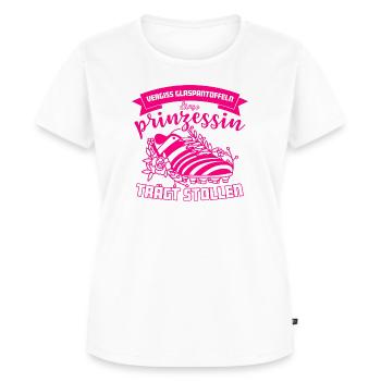 Fußballerin Frauenfußball Spielerin Prinzessin - Frauen Premium Bio T-Shirt - Weiß - Vorne - AI Model Female 172 dark (172cm)
