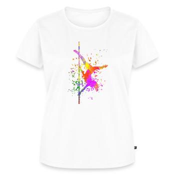 Poledance Bar Fitness Frauen Pole Dance - Frauen Premium Bio T-Shirt - Weiß - Vorne - AI Model Female 172 dark (172cm)