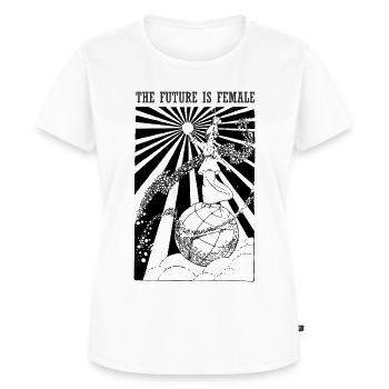 Die Zukunft ist weiblich - Frauen Premium Bio T-Shirt - Weiß - Vorne - AI Model Female 172 dark (172cm)