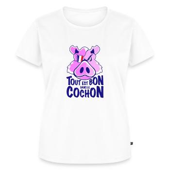Tout est bon dans le... - T-shirt Premium bio Femme - blanc - Devant - AI Model Female 172 dark (172cm)