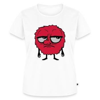Monster Augen verdrehen Cartoon - Frauen Premium Bio T-Shirt - Weiß - Vorne - AI Model Female 172 dark (172cm)