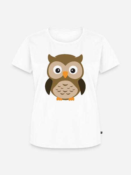 Süße Eule - Frauen Premium Bio T-Shirt - Weiß