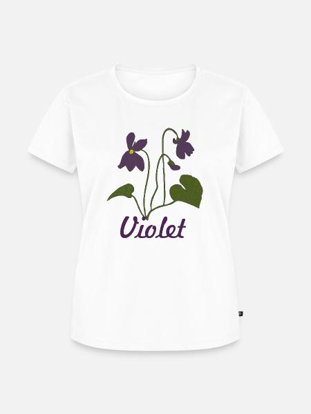 veilchen violet - Frauen Premium Bio T-Shirt - Weiß