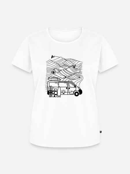 ski - surf - wake - Frauen Premium Bio T-Shirt - Weiß