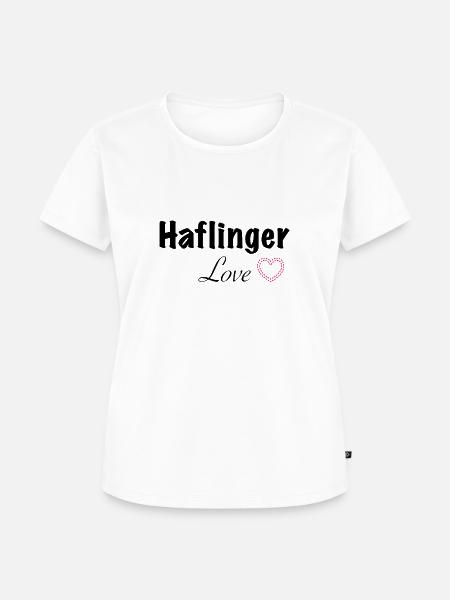 Haflinger Love - Frauen Premium Bio T-Shirt - Weiß