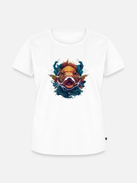 Fischkopf 2 - Frauen Premium Bio T-Shirt - Weiß