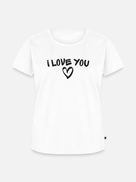 i love you - Frauen Premium Bio T-Shirt - Weiß