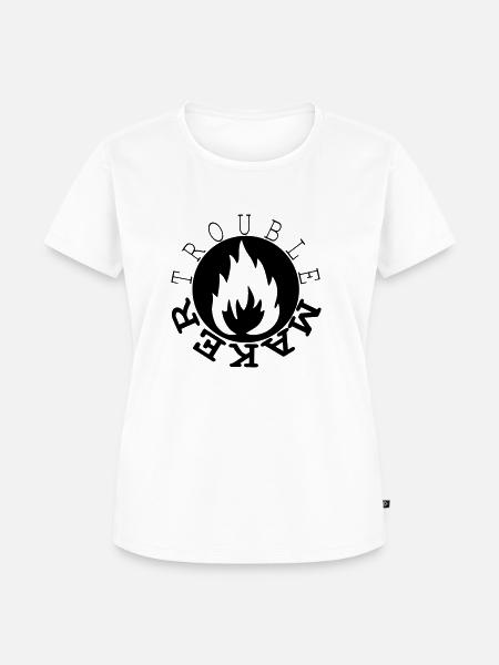 trouble maker - Frauen Premium Bio T-Shirt - Weiß