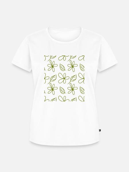 Blüten und Blätter - Frauen Premium Bio T-Shirt - Weiß