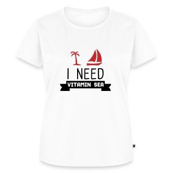 URLAUB - Frauen Premium Bio T-Shirt - Weiß - Vorne - AI Model Female 172 dark (172cm)