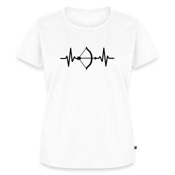 Bogen Pfeil Bogenschießen Motiv - Frauen Premium Bio T-Shirt - Weiß - Vorne - AI Model Female 172 dark (172cm)