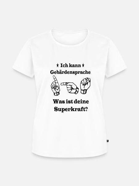 Gebärdensprache - Frauen Premium Bio T-Shirt - Weiß