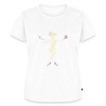 Muenchen Stadtteile Wappen weiss - Frauen Premium Bio T-Shirt - Weiß - Vorne - AI Model Female 172 dark (172cm)