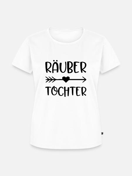 Räubertochter Geschenk Mädchen Tochter - Frauen Premium Bio T-Shirt - Weiß