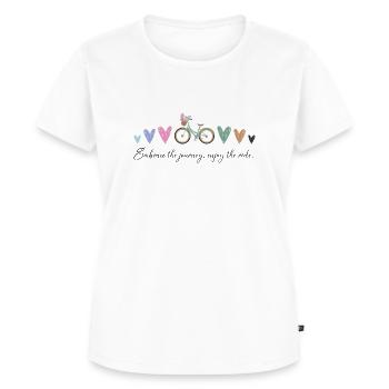Cycling Cycling Bike Enjoy the Ride Cycling Tour - Women's Premium Organic T-shirt - white - Front - AI Model Female 172 dark (172cm)