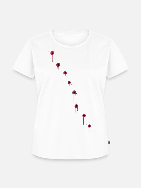 Einschussloecher - Frauen Premium Bio T-Shirt - Weiß