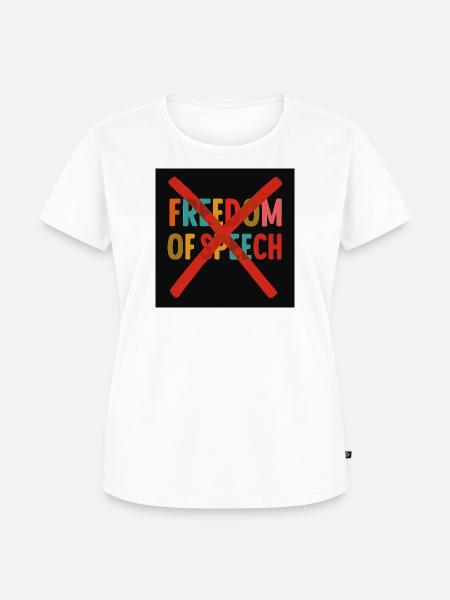 Meinungsfreiheit - Frauen Premium Bio T-Shirt - Weiß