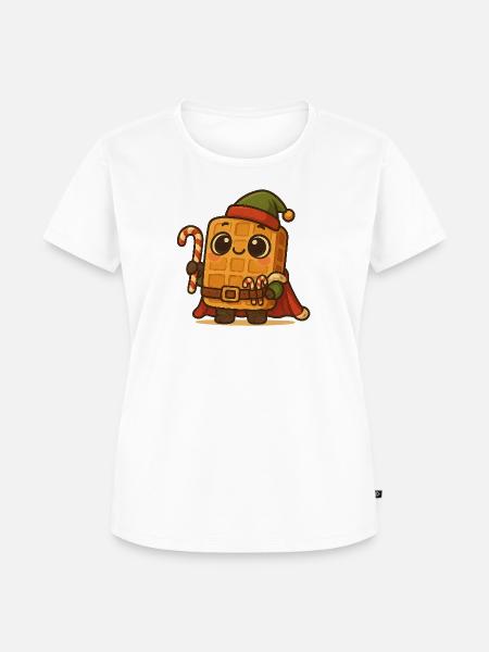 Weihnachts Waffel - Frauen Premium Bio T-Shirt - Weiß
