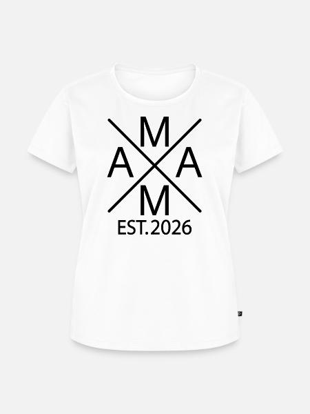 Mama est. 2026 Stolze Mama 2026 - Frauen Premium Bio T-Shirt - Weiß