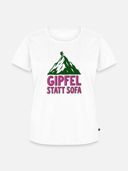 Gipfel statt Sofa - Frauen Premium Bio T-Shirt - Weiß