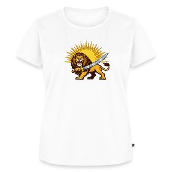 Persian Löwe Persien Iran - Frauen Premium Bio T-Shirt - Weiß - Vorne - AI Model Female 172 dark (172cm)