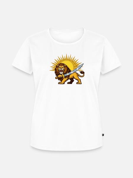 Persian Löwe Persien Iran - Frauen Premium Bio T-Shirt - Weiß