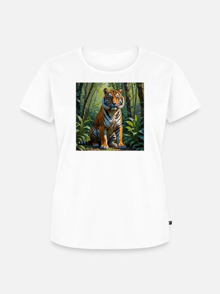 TIGER - Frauen Premium Bio T-Shirt - Weiß