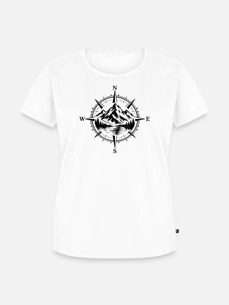 Kompass - Frauen Premium Bio T-Shirt - Weiß