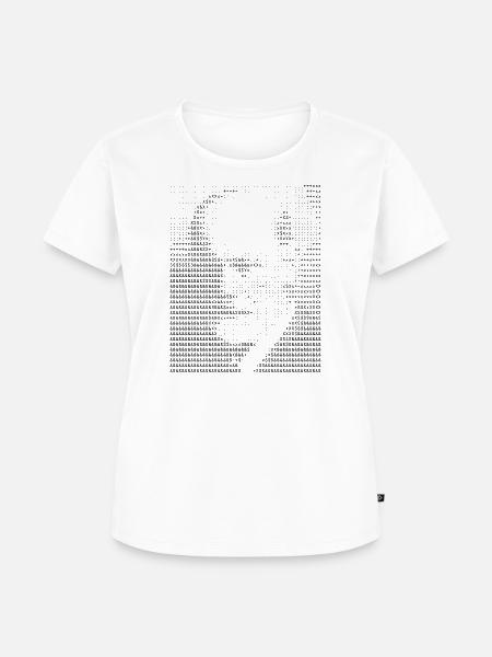 Freud ASCII Kunstporträt - Frauen Premium Bio T-Shirt - Weiß