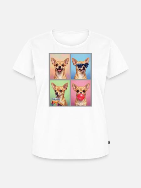 Hunde Chihuahua Hund - Frauen Premium Bio T-Shirt - Weiß