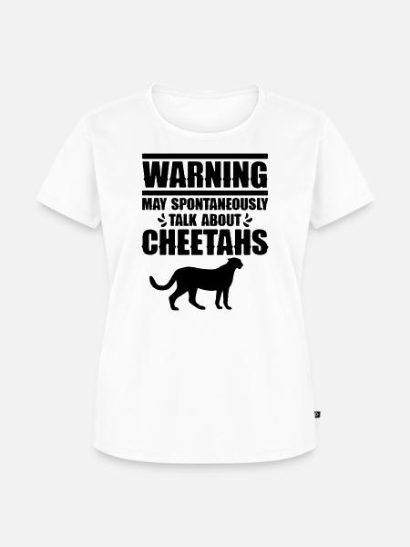 Cheetah Talk Humor - Frauen Premium Bio T-Shirt - Weiß