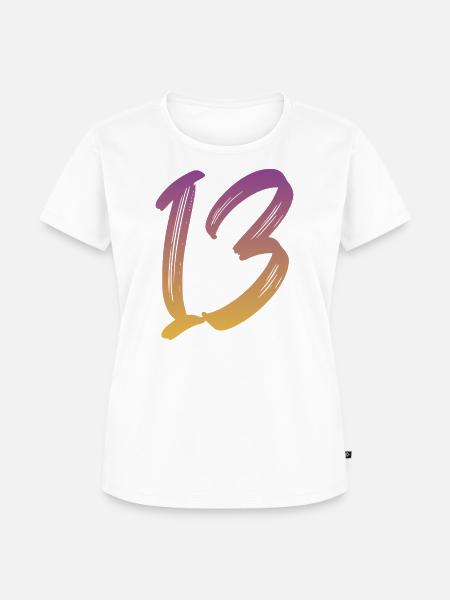 13 - Frauen Premium Bio T-Shirt - Weiß