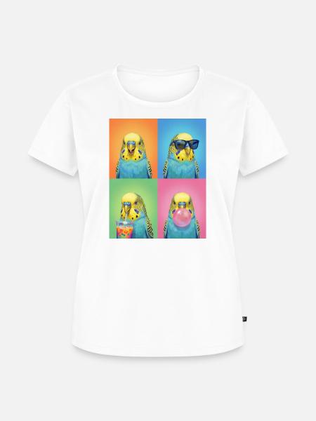 Wellensittiche Wellensittich - Frauen Premium Bio T-Shirt - Weiß