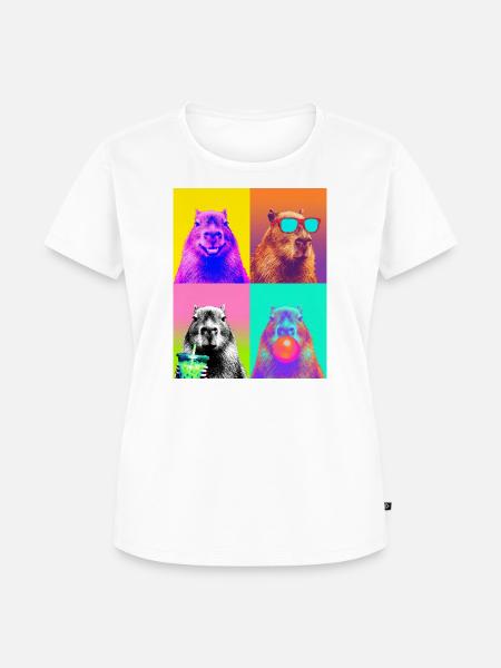 Wasserschwein Capybara - Frauen Premium Bio T-Shirt - Weiß
