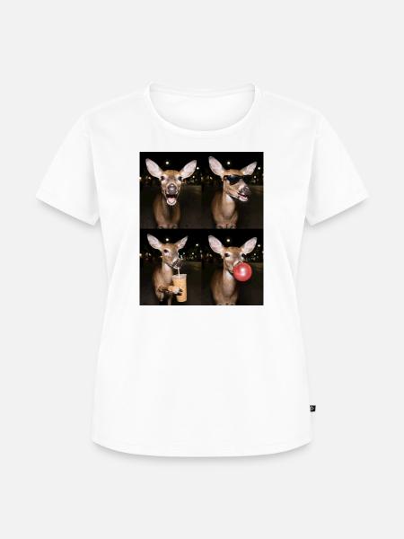 Rehe Reh - Frauen Premium Bio T-Shirt - Weiß